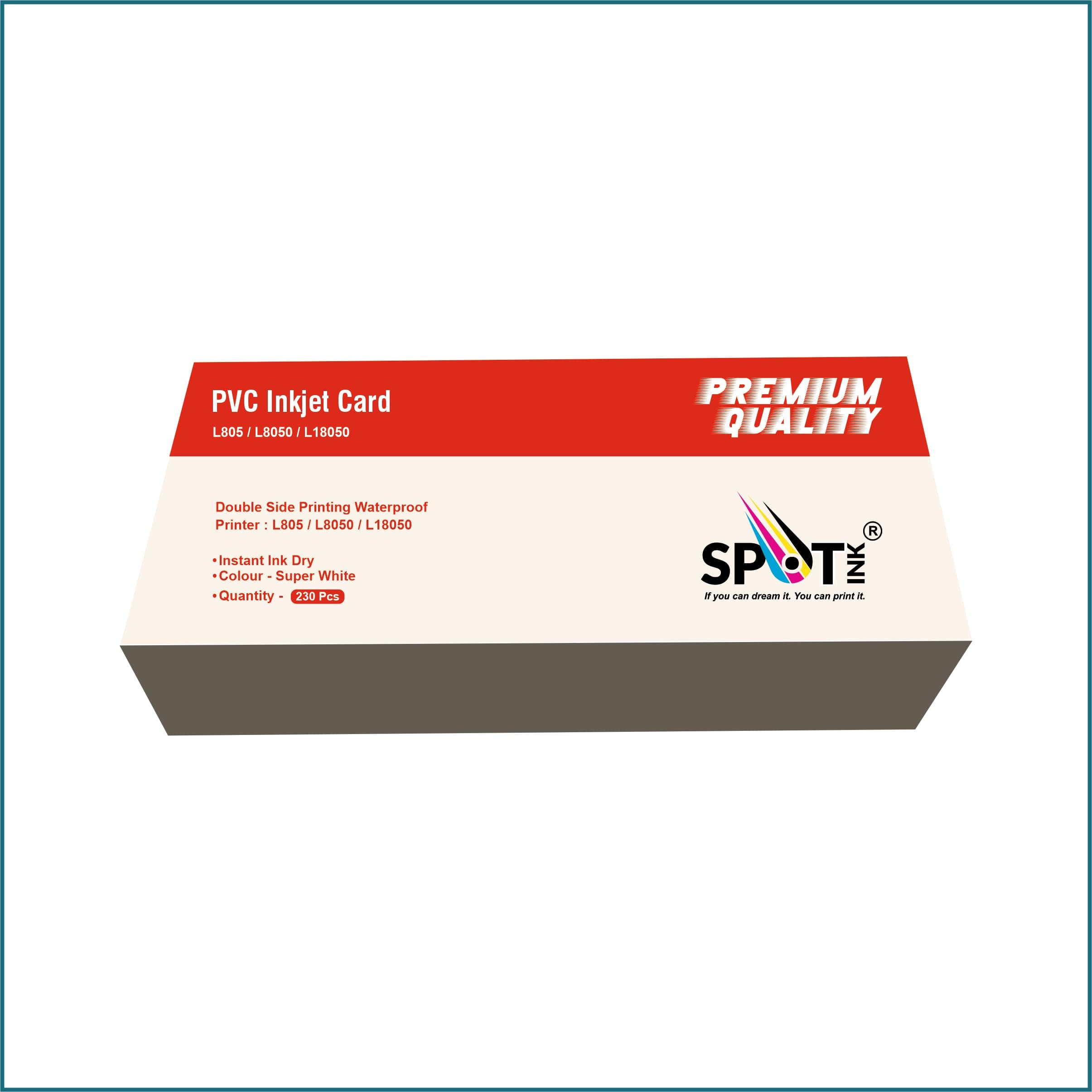 Super White Plain PVC Id Card Compatible for Epson Inkjet Printers Pack of 230 Cards