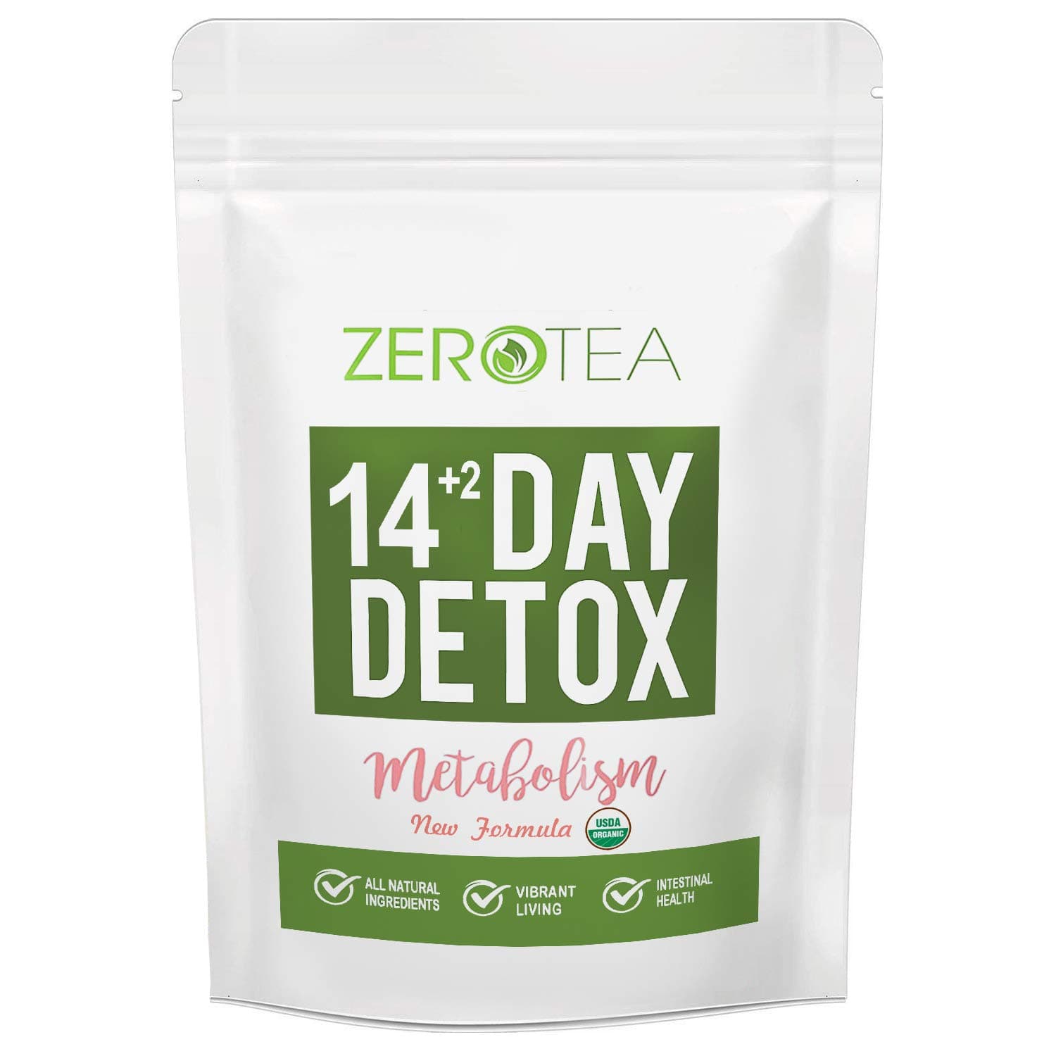 Zero Tea Detox Tea, Weight Loss Tea, Teatox Herbal Tea for Cleanse (14+2 tea bag)