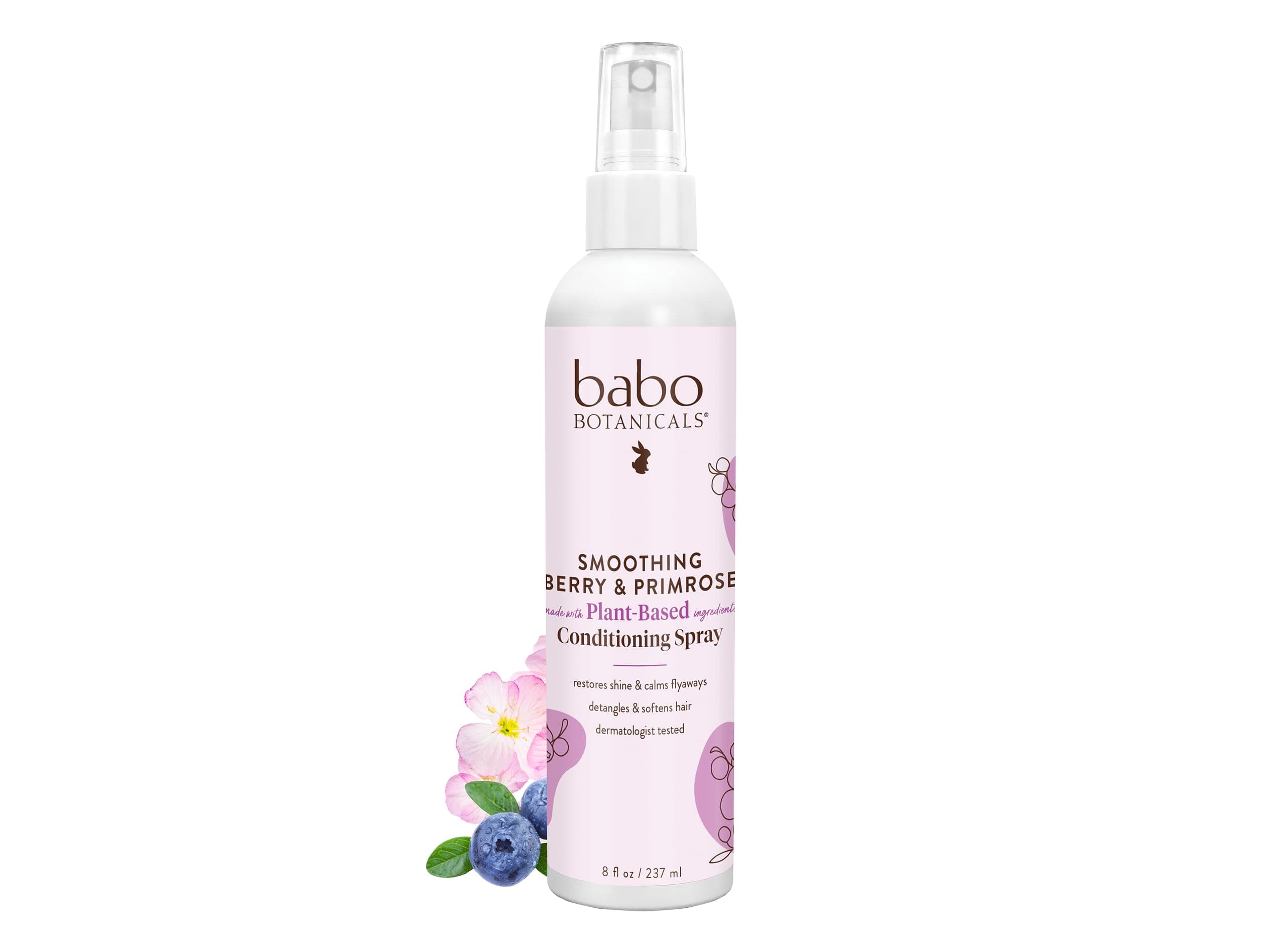 Smoothing Berry Conditioning Spray - Detangling & Nourishing - Eliminates Frizz & Prevents Static - Evening Primrose Oil - Non-Aerosol - For all ages - Light Berry Fragrance