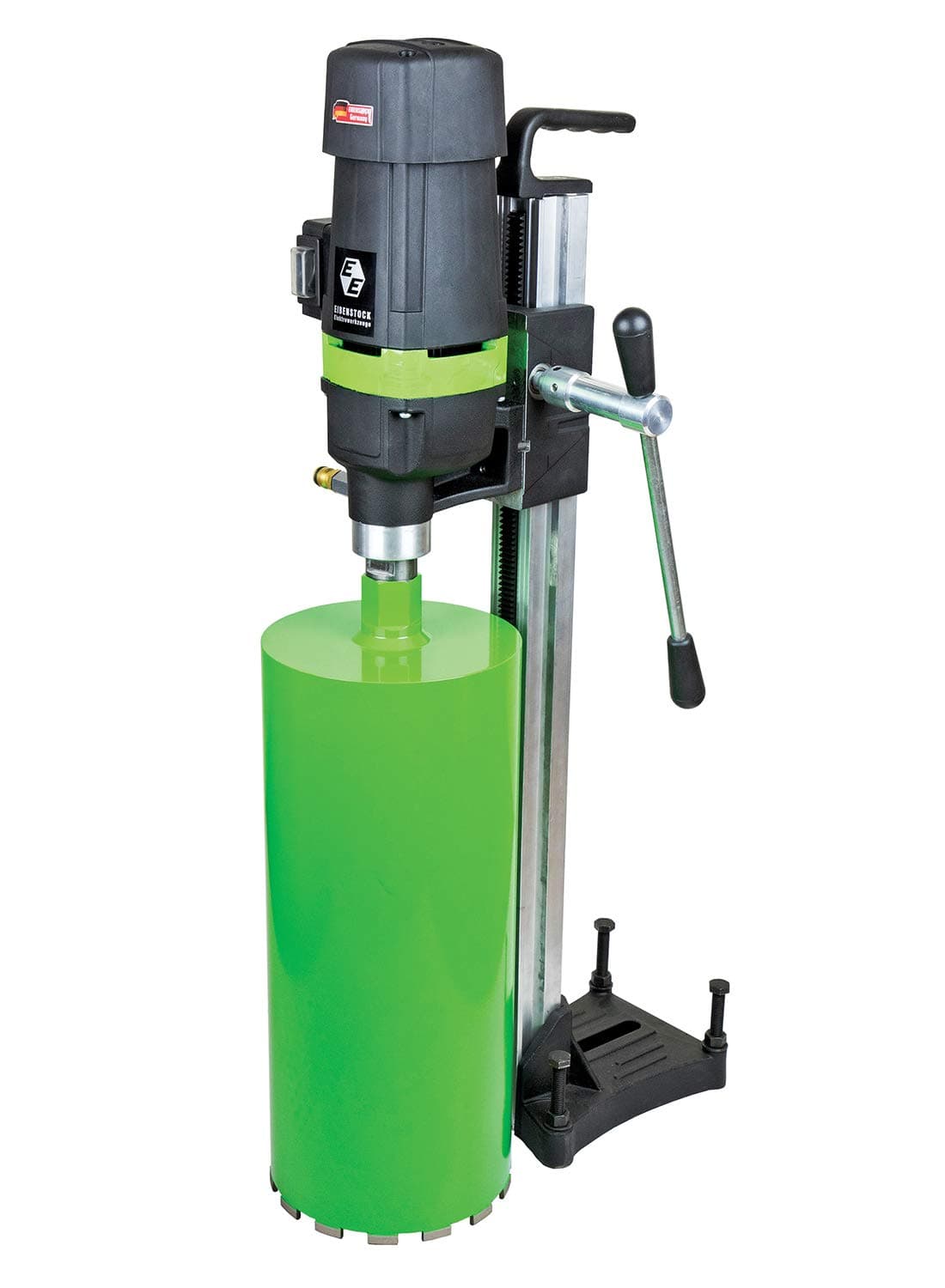 CS Unitec | DBE 201A | Eibenstock Diamond Concrete Wet & Dry Core Drill Rig — for Reinforced Concrete, Brick, Block, and Stone. Up to 8" Capacity, 110 V, Reliable & High-Performance (Made in Germany)