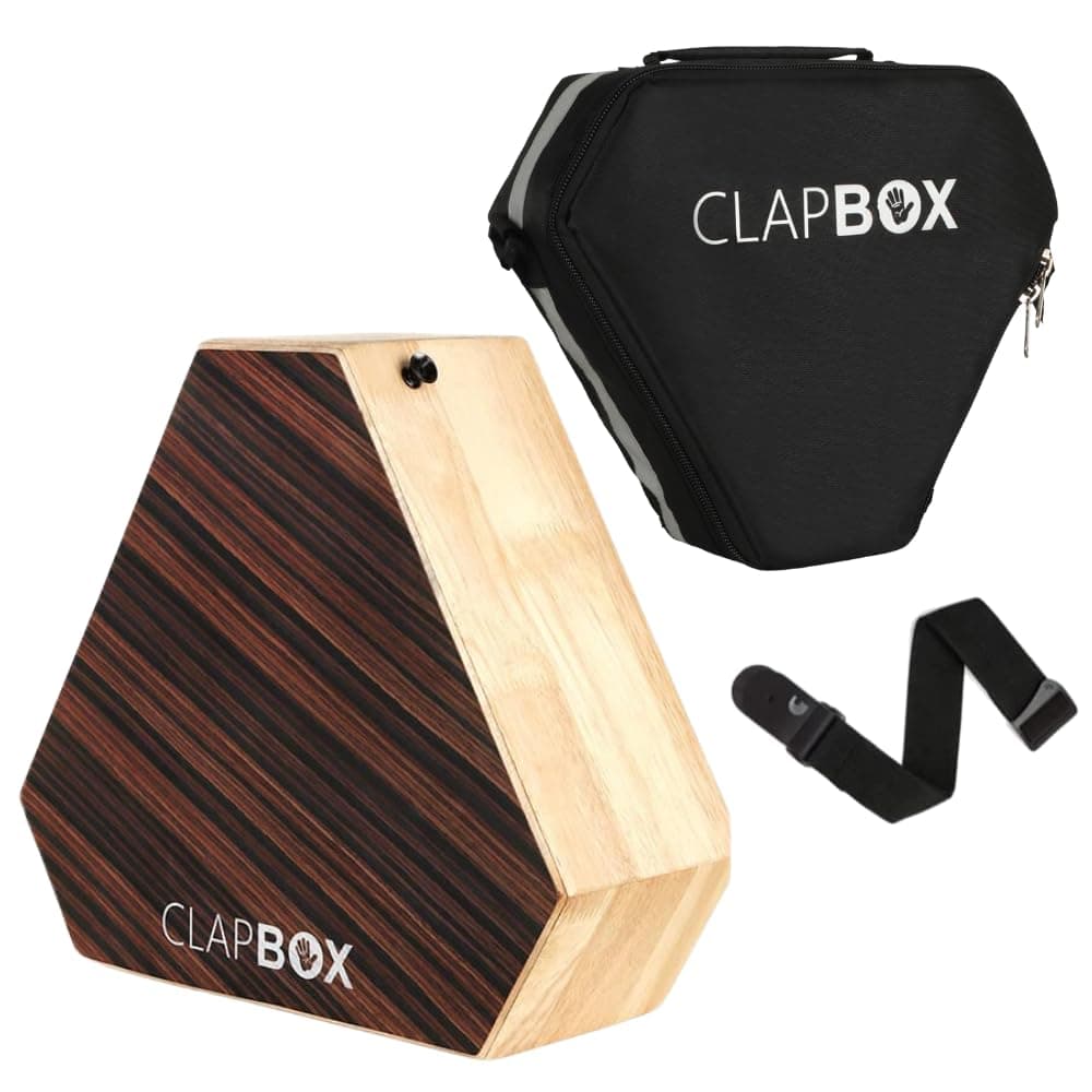 Clapbox Travel Cajon (2-sided), Snare, Bongo - Rubber wood with Carry Bag
