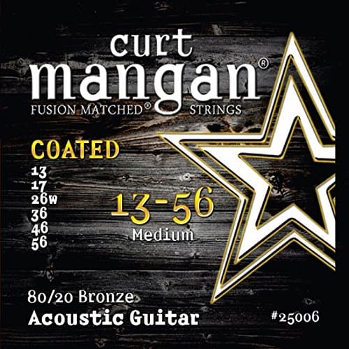 Curt Mangan 80/20 Bronze Coated Acoustic Guitar Strings 13-56