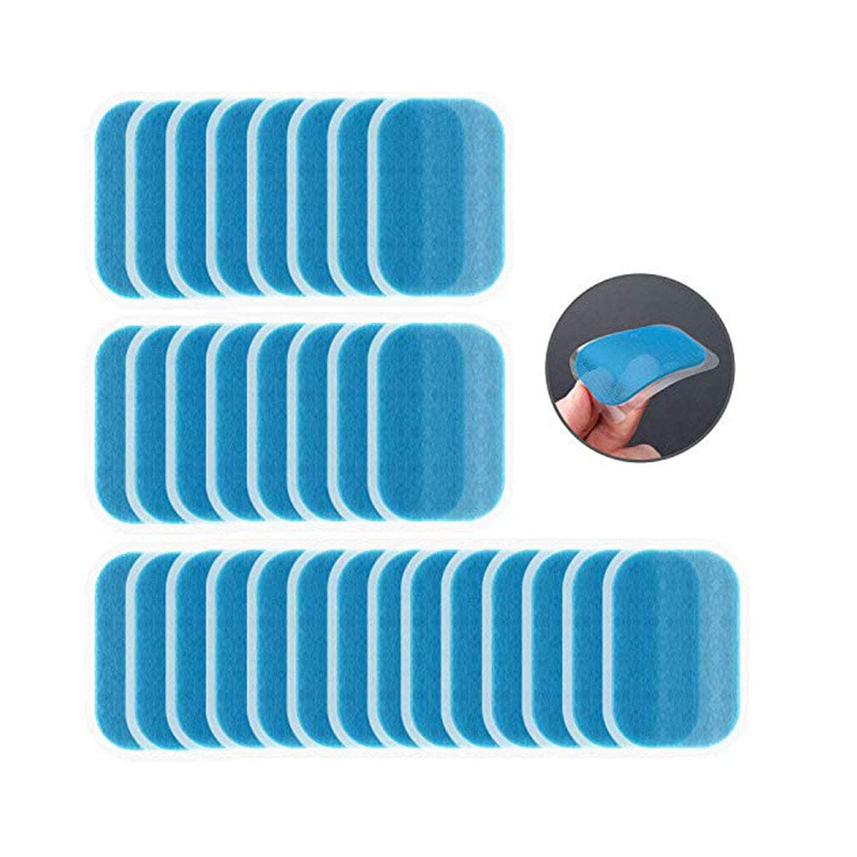 TsLinc 40 Pcs Abs Trainer Replacement Gel Pads, Ab Stimulators Sticky Pads,Replacement Muscle Toner Pads Abdominal Muscle Toner Gel Pads for Abs Toner