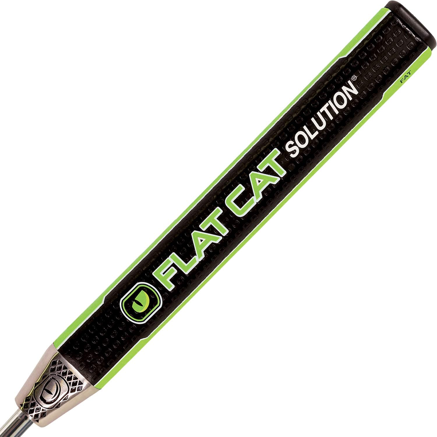 Lamkin Flat Cat Solution Fat Weighted Black/Lime Putter Grip