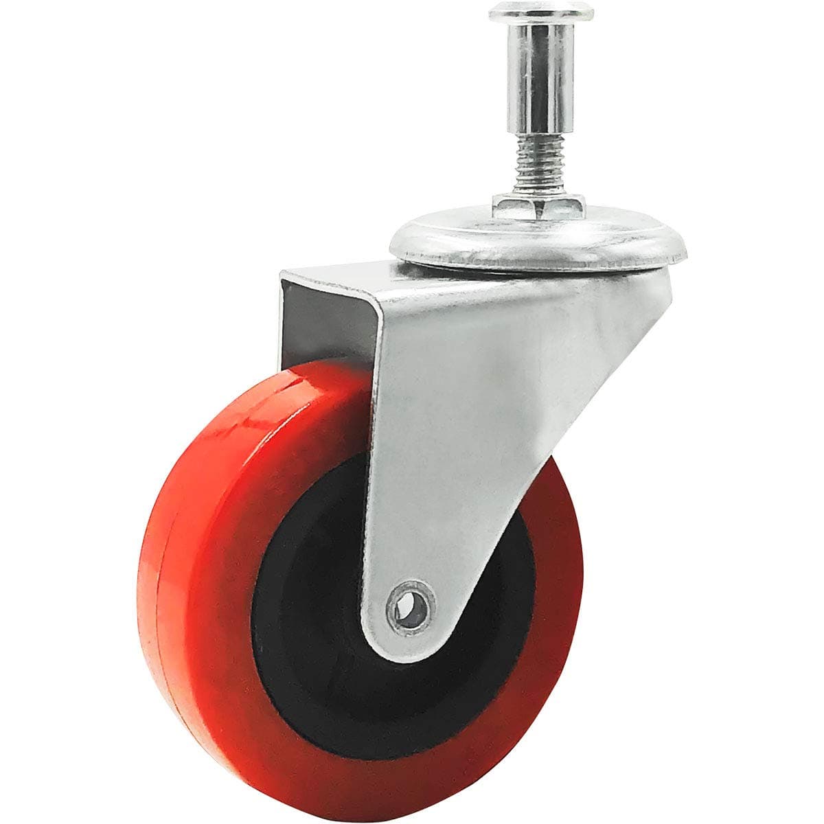 Heavy-Duty 2" Low Profile Swivel Caster Wheel for Creeper Service Cart Stool Post Mount