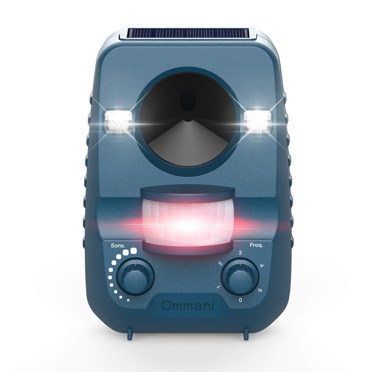 Ommani 2020 Cat Repellent Ultrasonic Solar Power Battery Operated Outdoor Waterproof Cat Deterrent Dog Fox Cat Scarer Animal Repeller with Ground Stake for Garden Yard Field Farm Glassland