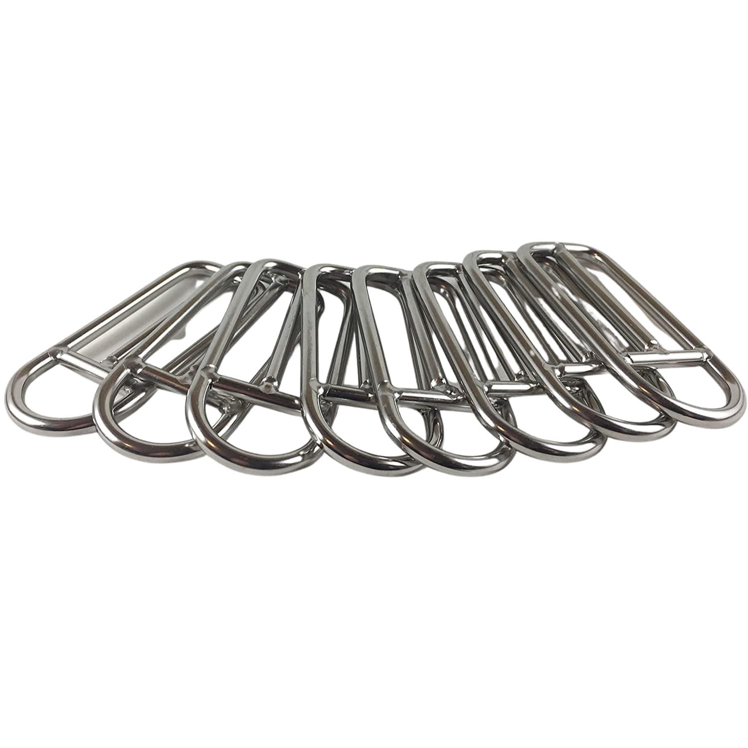 Lily's Things, Double Obstacle Line Metal Buckles for a Custom Ninja Experience, for Exclusive use with Our Double Slackline Sets (Set of 8), Silver, Default
