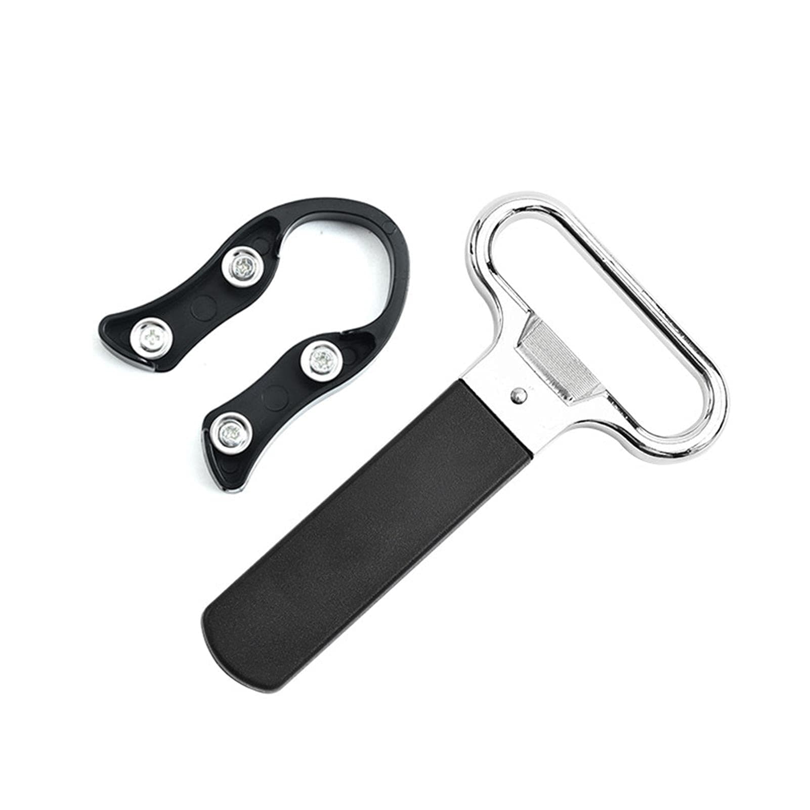 Two-Prong Cork Puller and Foil Cutter - Portable Zinc Alloy Bottle Opener for Wine, Champagne, Beer - Easy Use