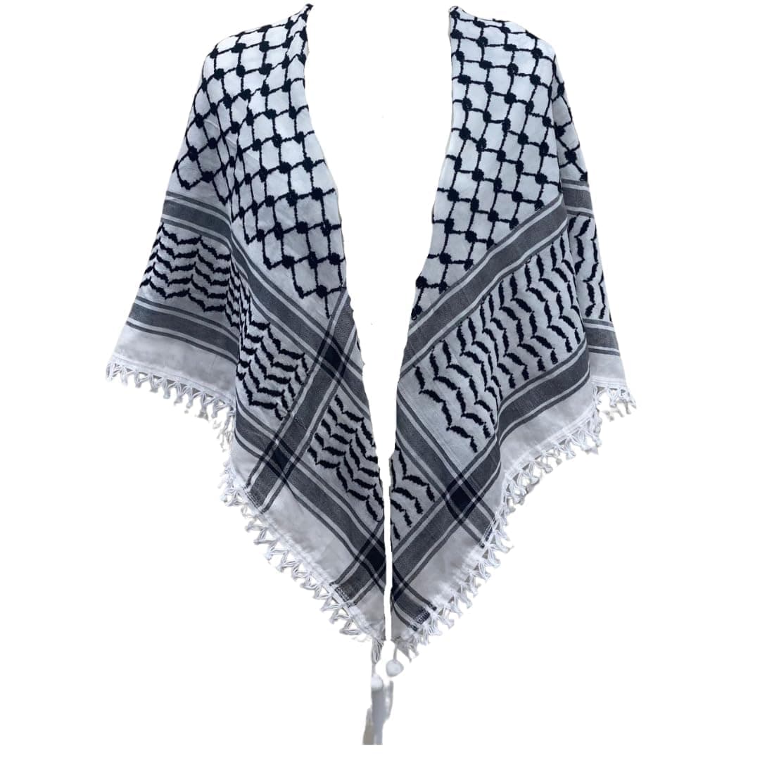 Keffiyeh with Sharshoba from Ramallah Palestine.