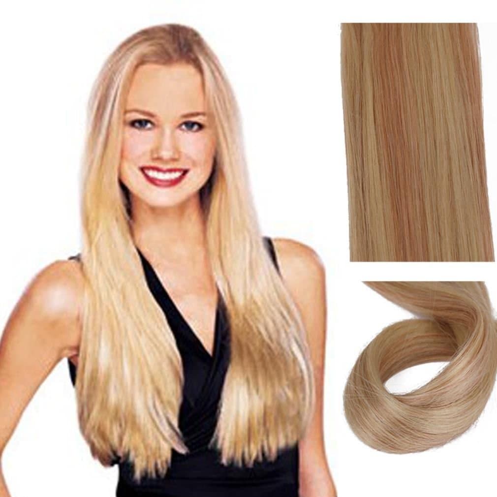 22inch 90g Dreamstyle Clip In straight Ponytail Hair Extensions Wrap Around Ponytail Hair Pieces#18/613light ash blonde mix blonde