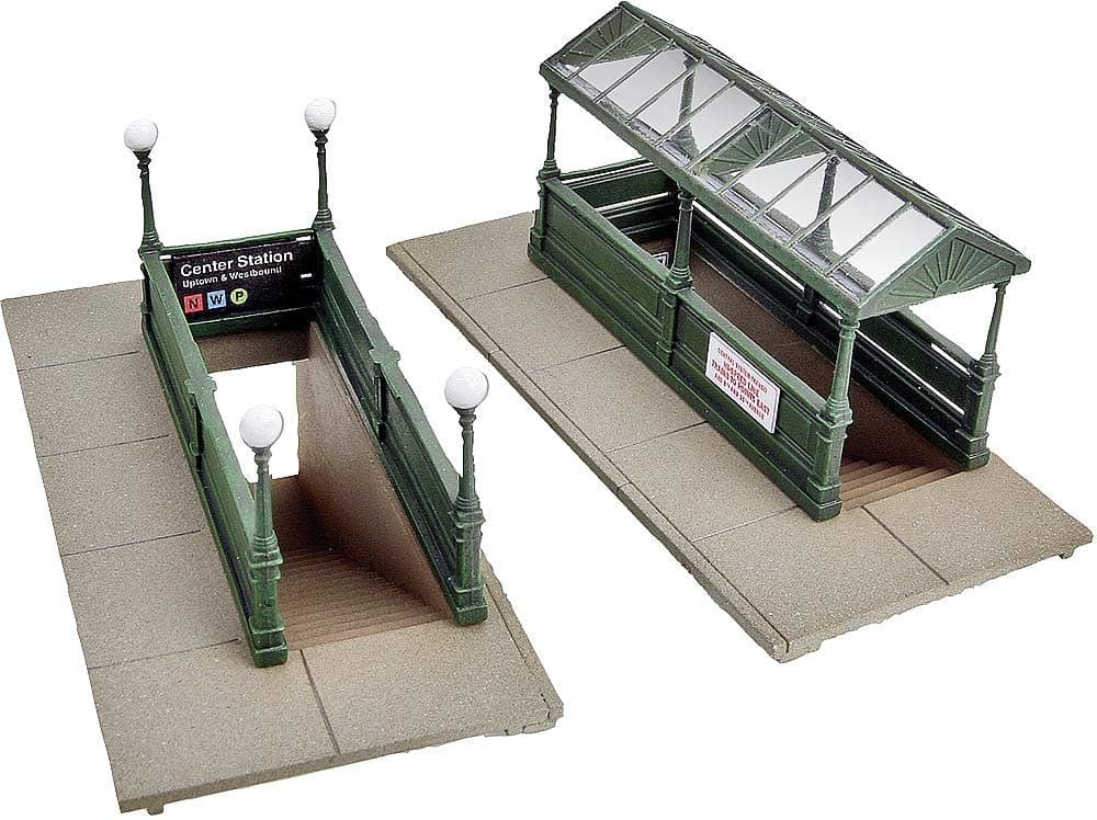 Walthers Cornerstone Subway Entrance-Builds 2 Complete Models 933-3762 HO Scale Model Railroad - Structure Kit