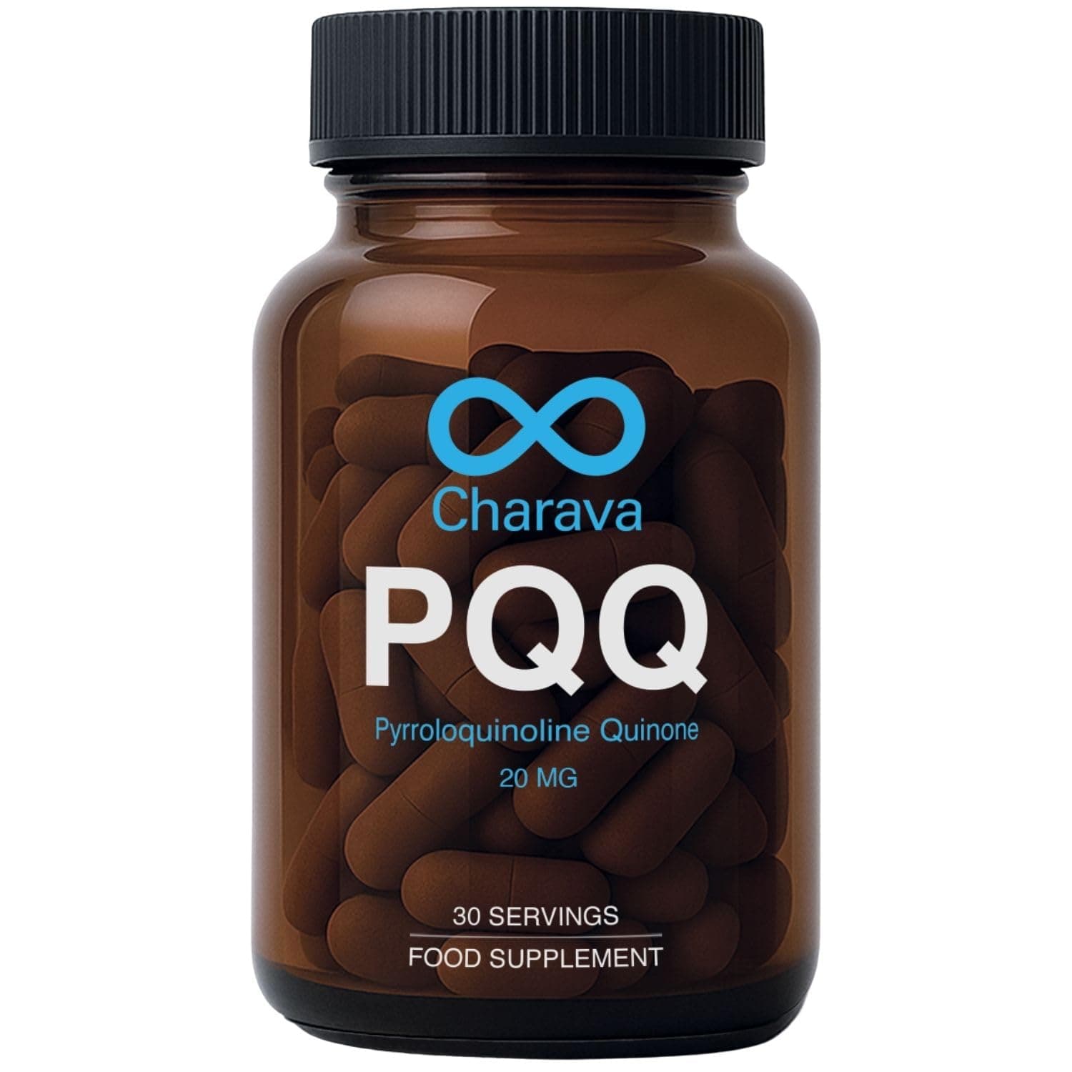 PQQ 20mg – 30 Vegan Capsules – 99%+ Highly Purified & Bioavailable Pyrroloquinoline Quinone – Cellular Energy & Mitochondrial Support – 30 Servings