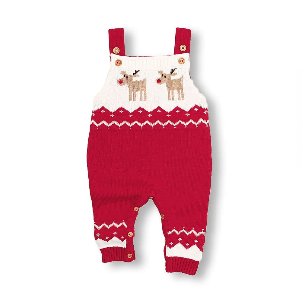 mimixiongBaby Christmas Sweater Toddler Reindeer Outfit Sleeveless Red Clothes