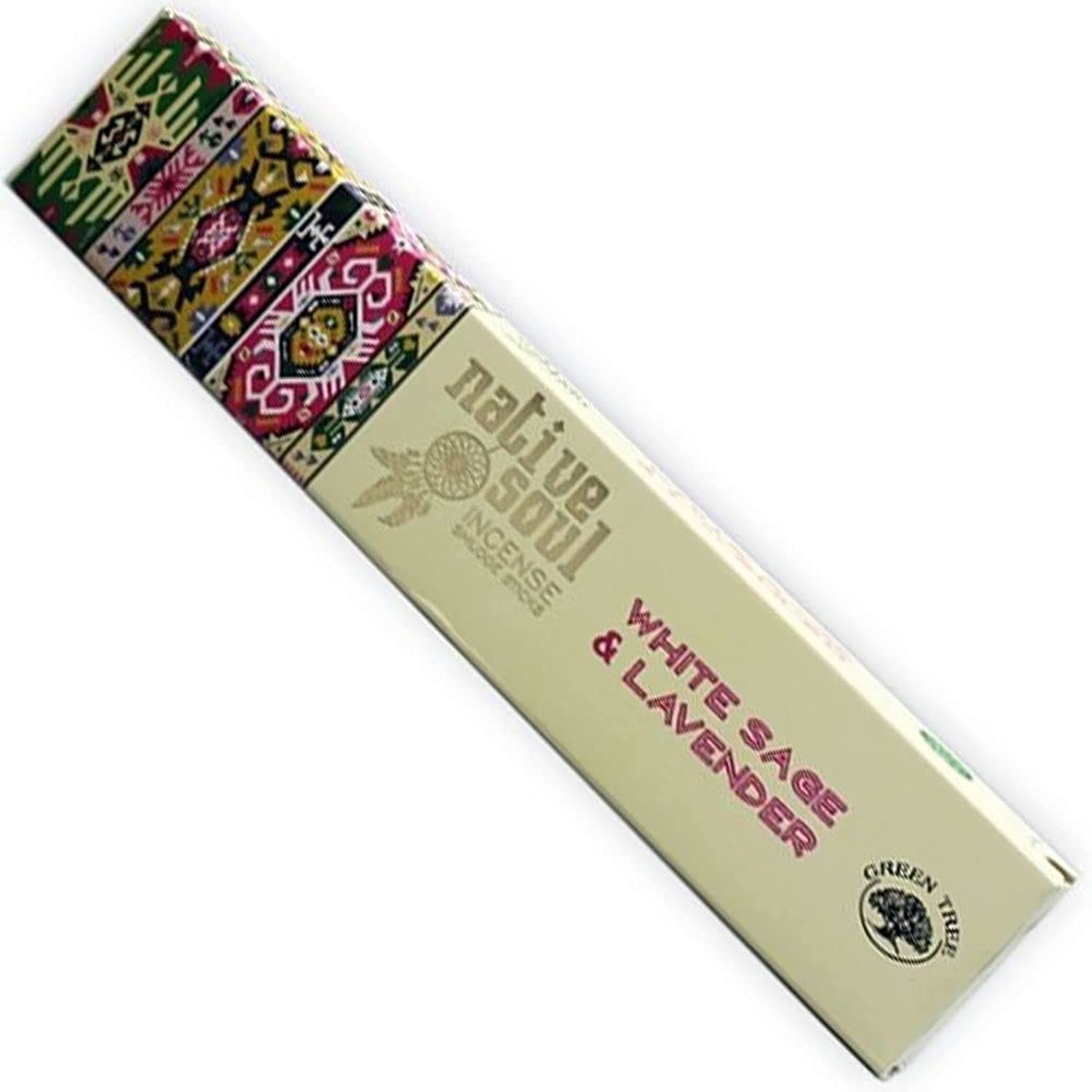 Native Soul White Sage & Lavender Box of 12 Incense Sticks