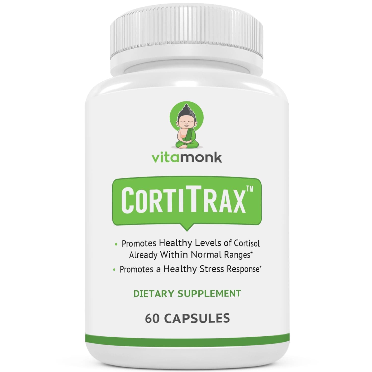 VitaMonk CortiTrax Natural Cortisol Blocker - Doctor Formulated Cortisol Manager, Cortisol Support & Cortisol Reducer (Already Within Normal Ranges)- 60 Capsule Cortisol Supplement