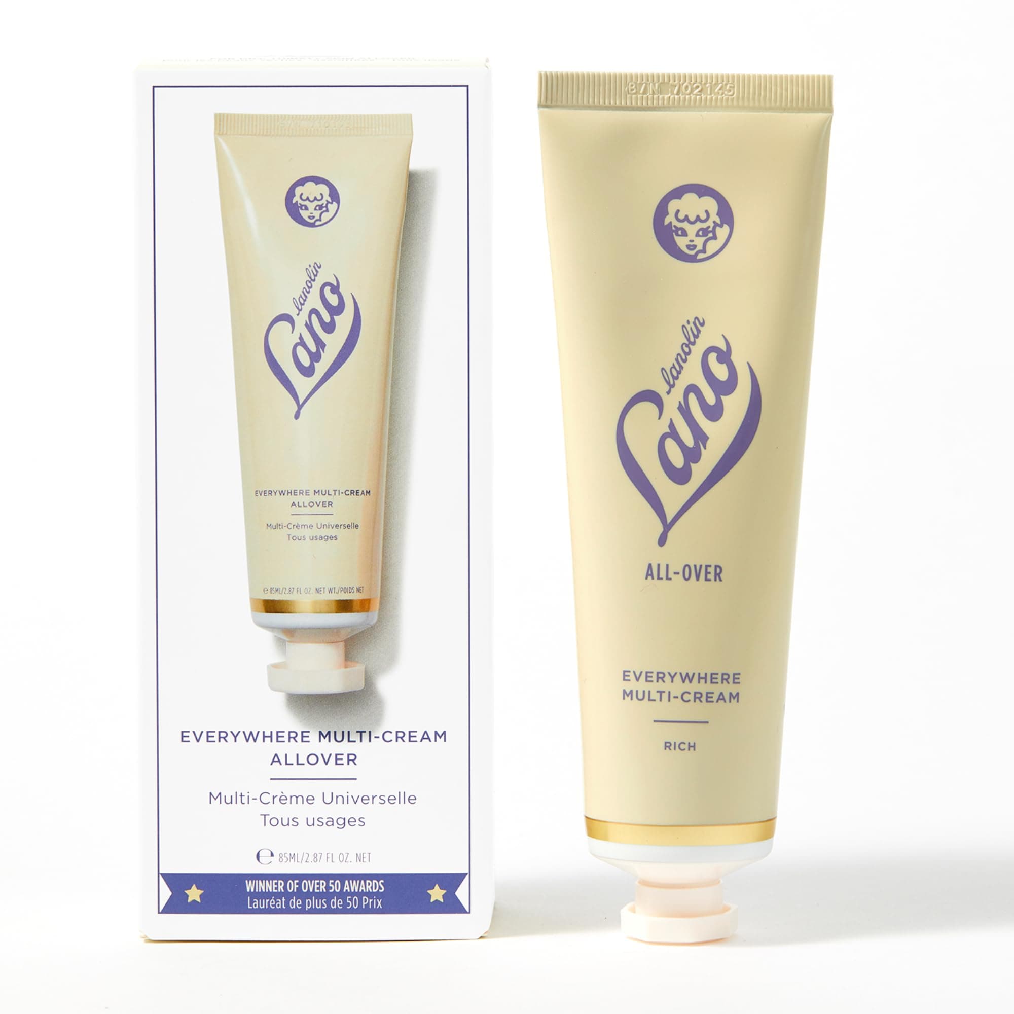 Allover Everywhere Multi-Cream - Ultra Hydrating Body Lotion & Face Moisturizer for Dry, Cracked Skin - Safe Body & Face Care for Children & Babies - Dermatologist Tested (85ml / 2.9oz)