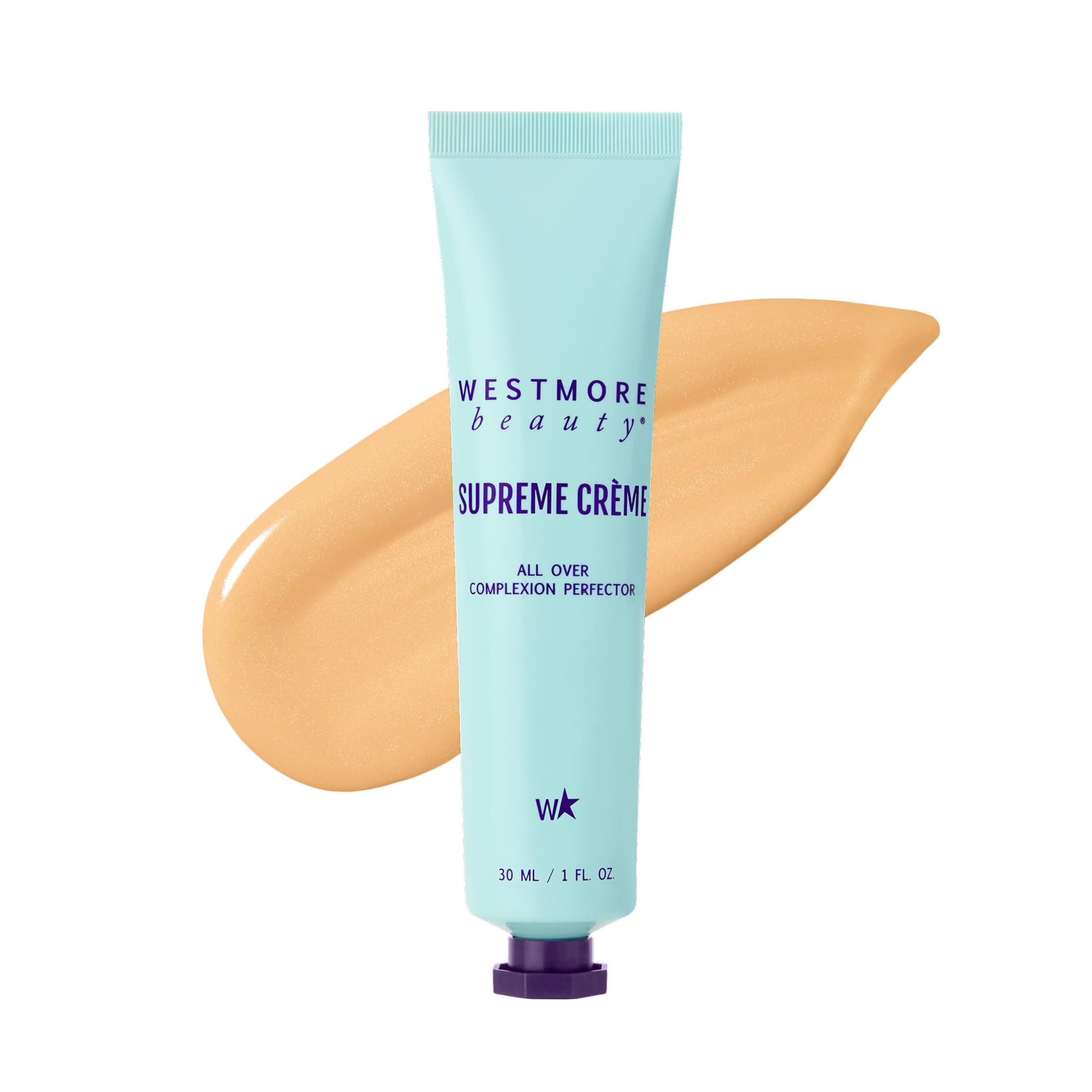 Westmore Beauty Supreme Creme All-Over Complexion Perfector – Long-Lasting CC Cream Foundation - Waterproof & Transfer-Resistant Skin Tint - 1 Oz (Light)