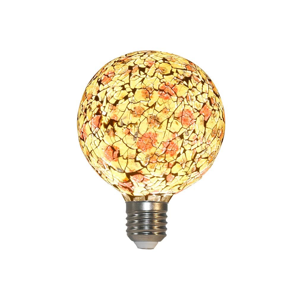 QEQ Vintage LED E27 Edison Screw Bulb,4W 2700k&3000k Giant Globe Style Lamp Bulb with 3D Effect for Decorative Bulbs Night Light Colorful Glass E27 Screw 220V Lamp accessories (Tiffany color),Onepack