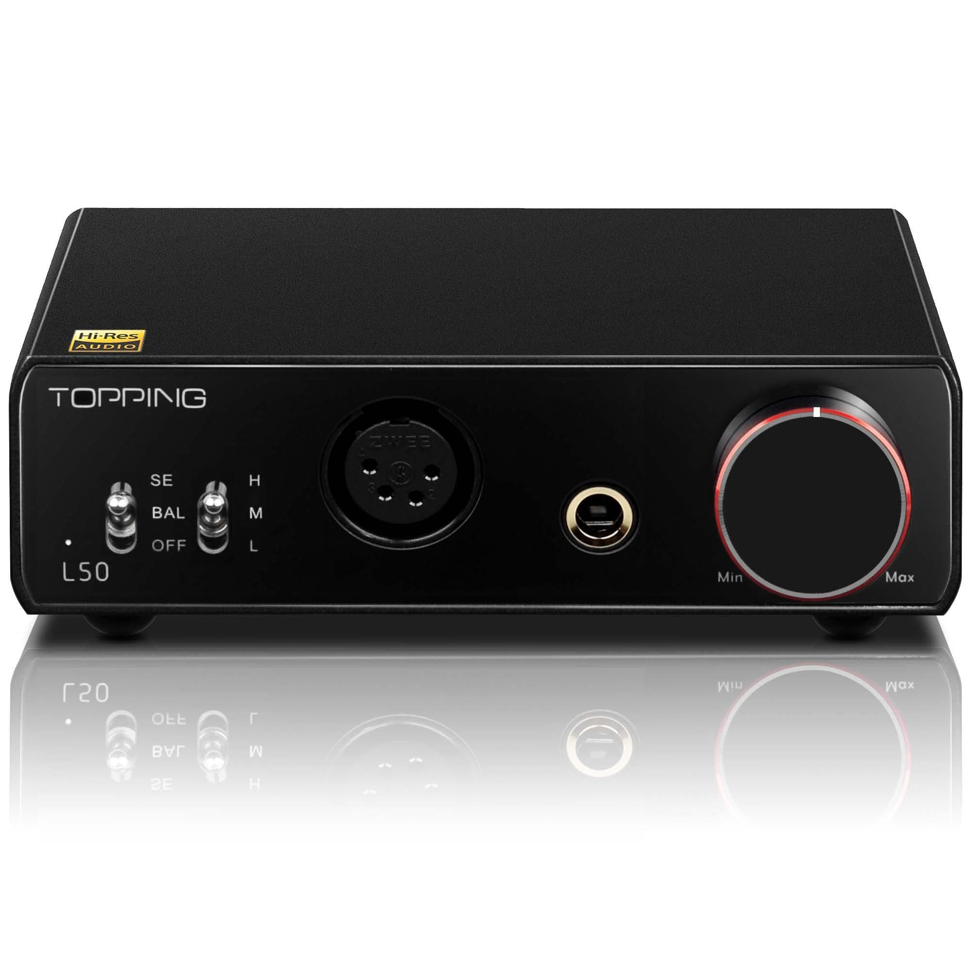 L50 Mini HiFi Amp Audio 0.3uV Ultra Low Low Noise Inexpensive Bypass Output Headphone Amplifier Black