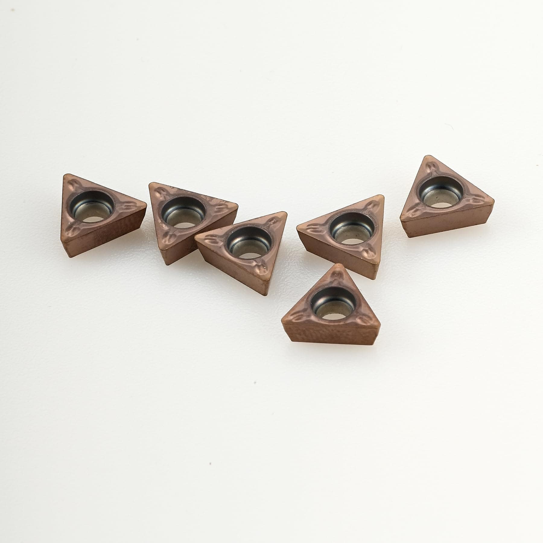 6 Pieces Carbide Turning Inserts Insert Tain Coated CNC Lathe Inserts for Lathe Turning Tool Holder Replacement Insert