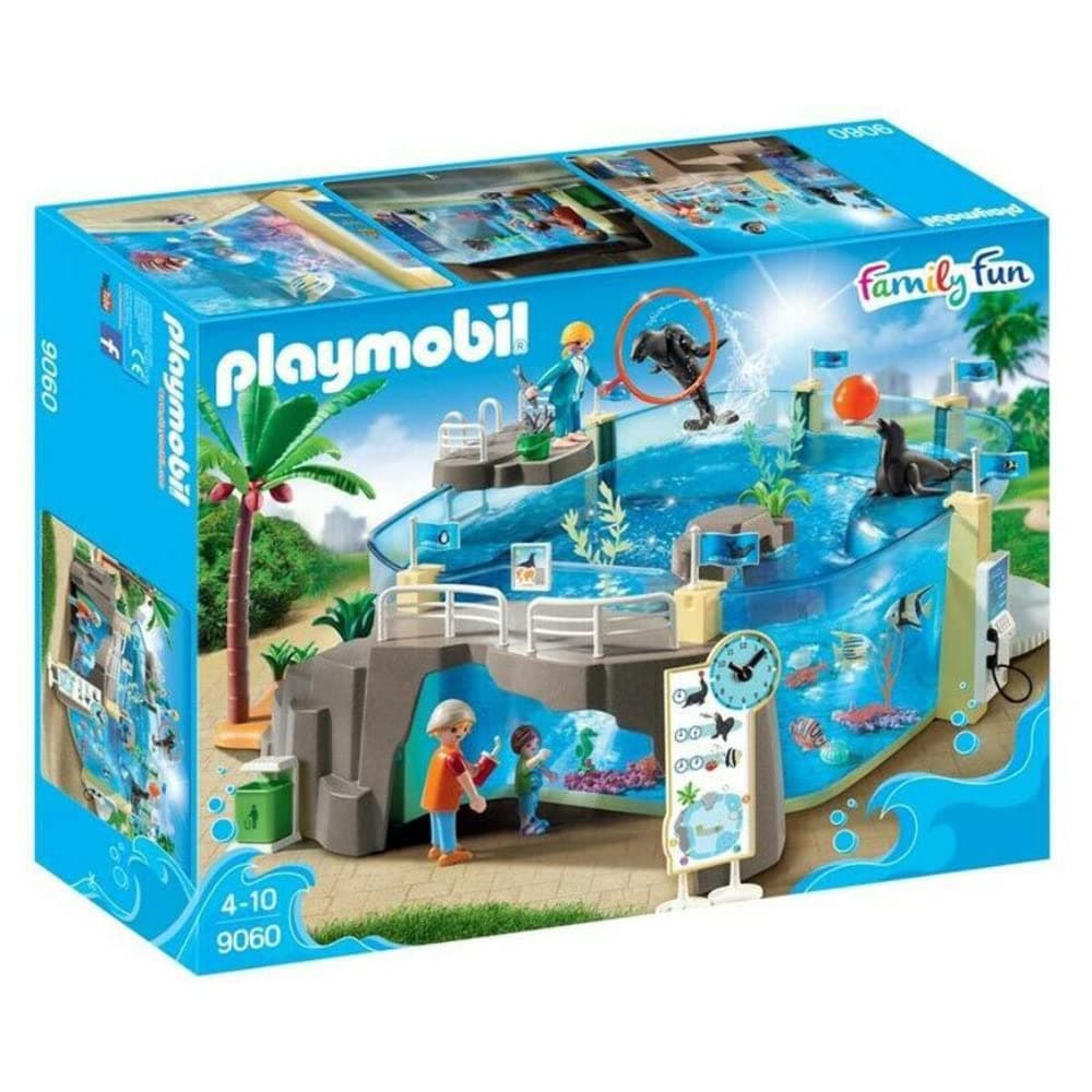 PlayMOBIL 9060 Family Fun Aquarium with Fillable Water Enclosure, Fun Imaginative Role-Play, PlaySets Suitable for Children Ages 4+