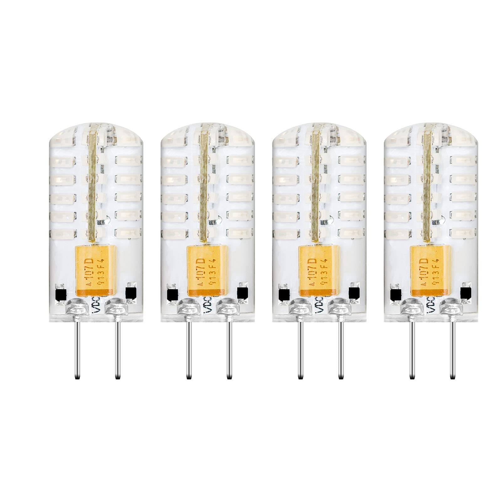 TZHILAN Blue G4 LED Light Bulb 12V AC/DC 2W 48×3014 SMD 20W Halogen Bulb Equivalent, Capsule Spotlight Lamps for Landscape Decorative Lights Holiday Celebration Pack of 4