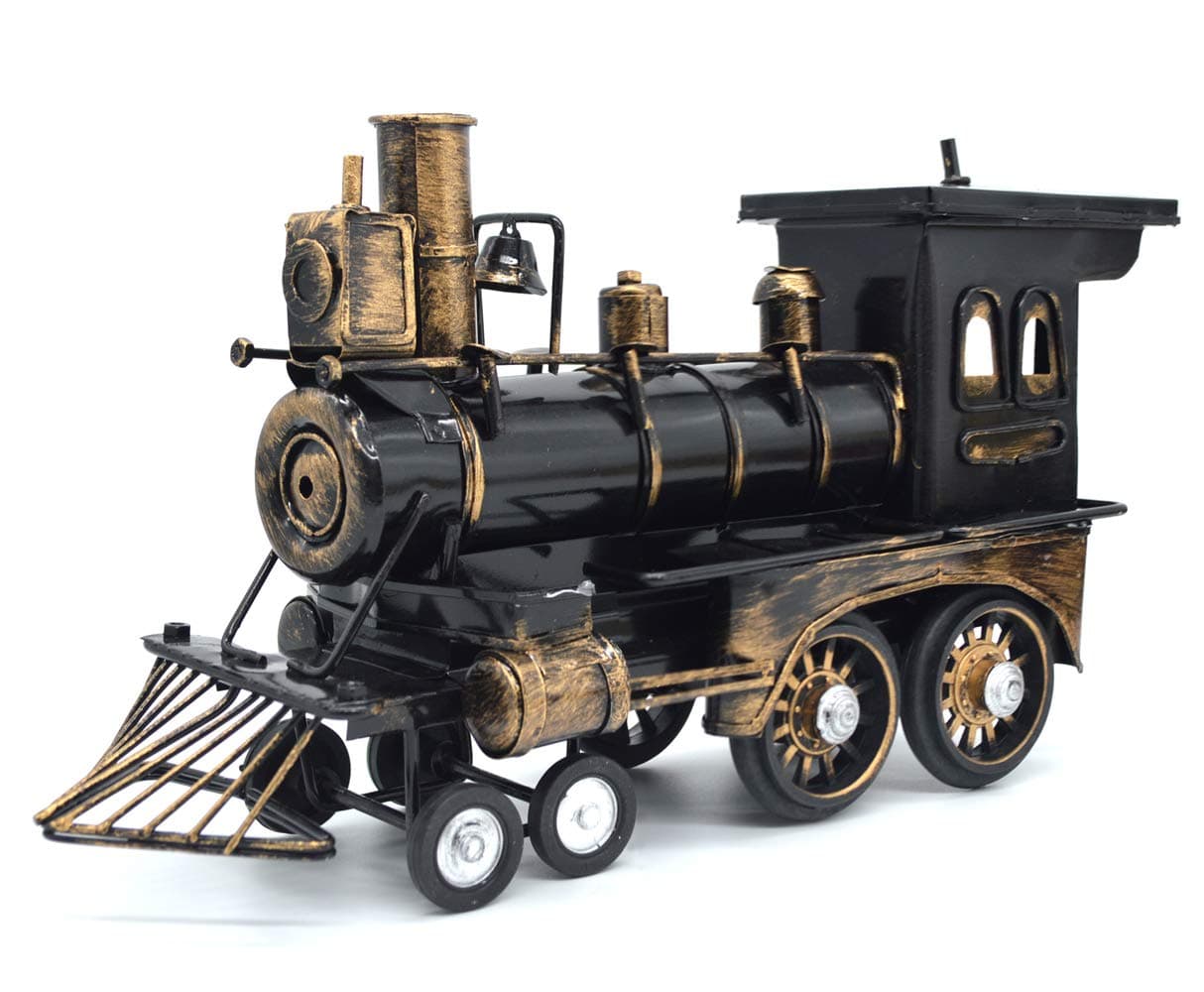 Sooye Diecast Model Locomotive Classic Locomotive Collectible Model Train Classic with Music Box Home Decor (Locomotive)