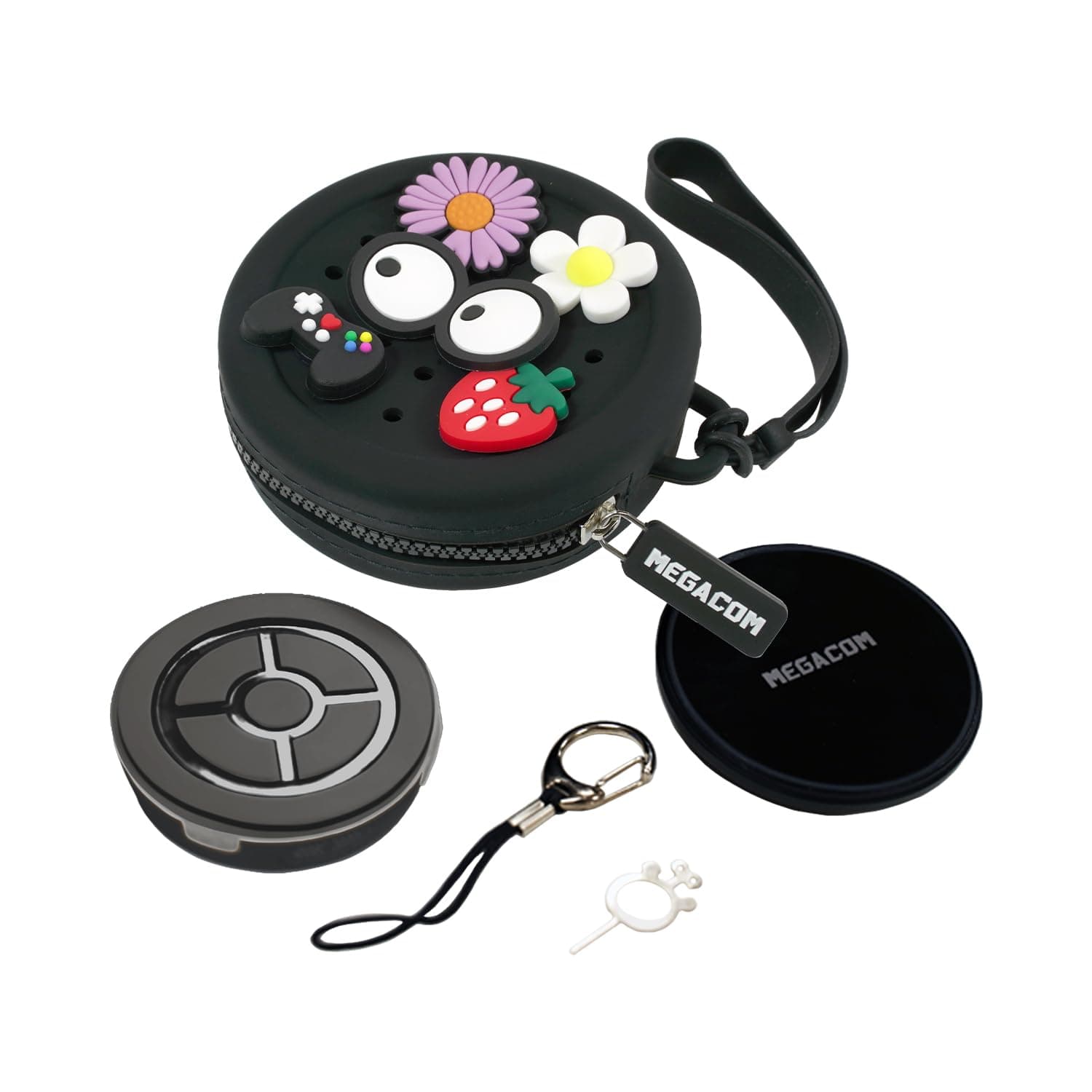 megacom DuoMon3 PRO Unique Auto-Reconnection Hourly, Dual accounts Pocket Auto Catcher, IPX7 Waterproof, App Adjustable Lights/Vibration/Sound, Type-C and Wireless Charging (Pad included)