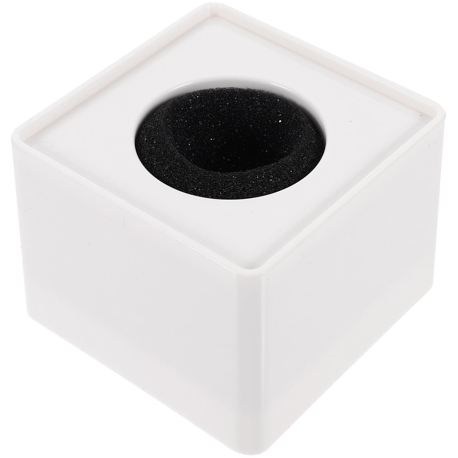 Tinksky Microphone Flag Station Logo ABS Portable Square Cube Shaped Interview Mic for Interview KTV Reporter Host (White)