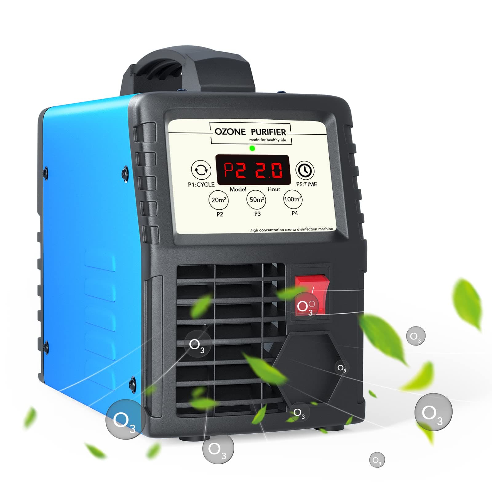 Ozone Generator, Odor Eliminator for 300 m² Room, Industrial Air Purifier Commercial Ozone Machine, Odor Remover with Timer for Room, Farm, Hotel, Home, Office, Restaurant
