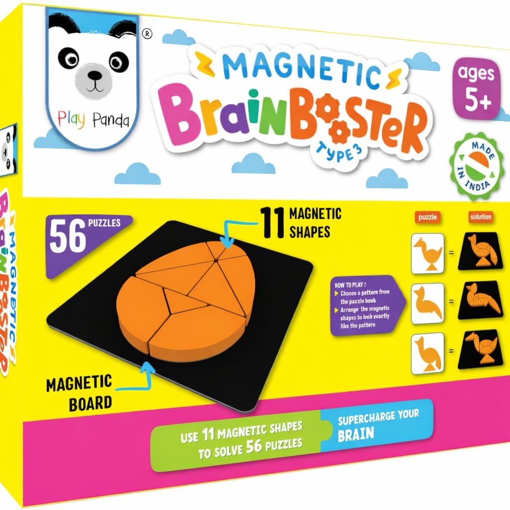 Play Panda Brain Booster For 72 To 120 Months, 56 Puzzle, Yellow