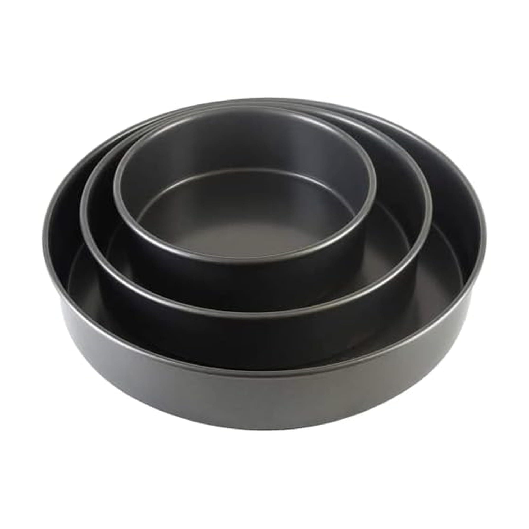 Professional 3-Piece Round Cake Pan Set of 6, 8, 10 inch Premium Nonstick Bakeware, Heavy-Weight Carbon Steel for Even Baking, Perfect for Layer Cakes