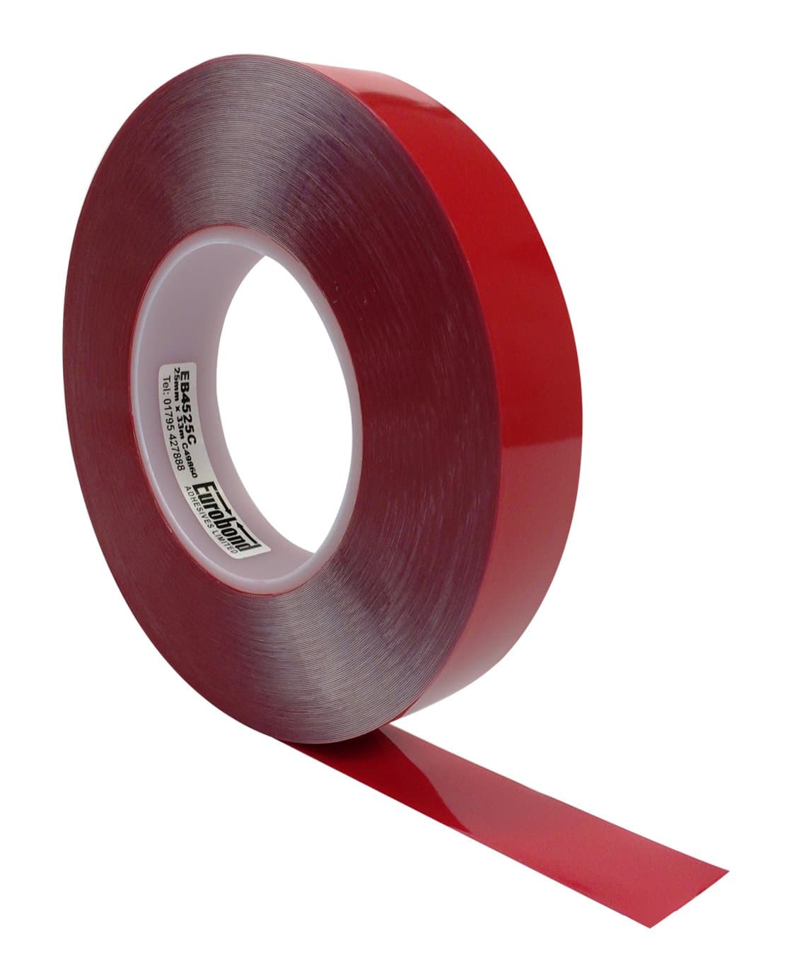 Eurobond EB4525C Clear Acrylic Tape, 0.25 mm x 19 mm x 33 m