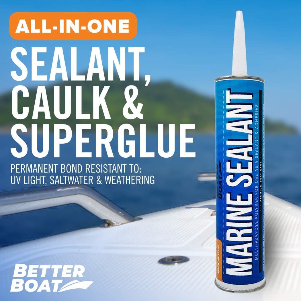 Better Boat Marine Sealant and Adhesive Waterproof Marine Grade Sealant for and RV - White 10oz