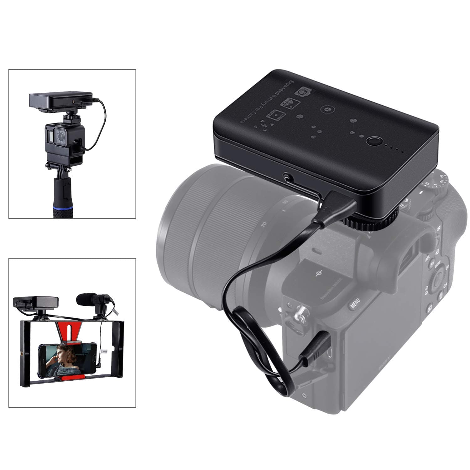 Portable Camera Supply for Gopro 5/6/7/2018,Camera Batteries Replacement for NP-FW50 Battery, NP-FZ100,Power Bank for Smartphone and Other Electronic Equipment