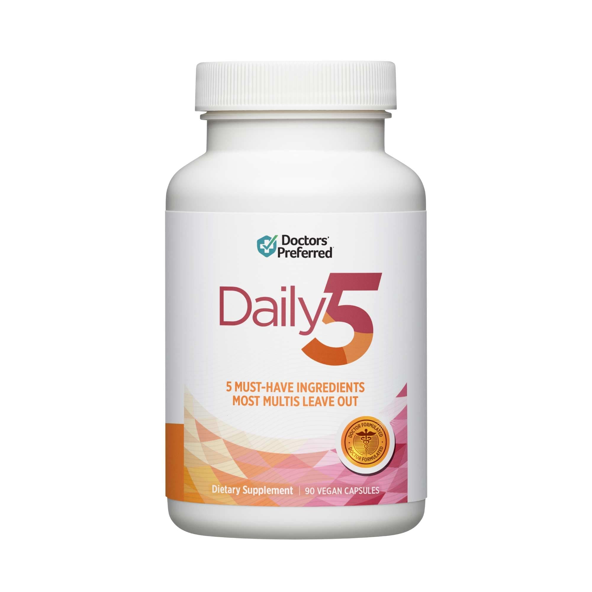 Daily5 with essential clinically validated ingredients that cover vital areas for good health and a younger life: heart, joints, circulation, 90 cá