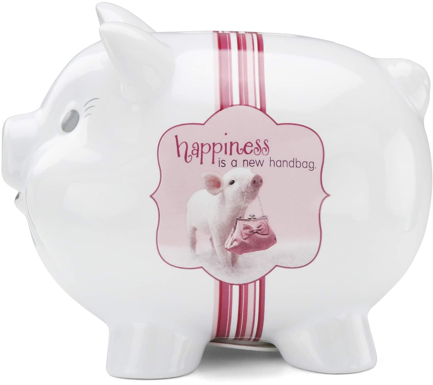 Pavilion Gift Company Shaded Pink by H2Z 27030 Handbag Piggy Bank, 4-1/2-Inch