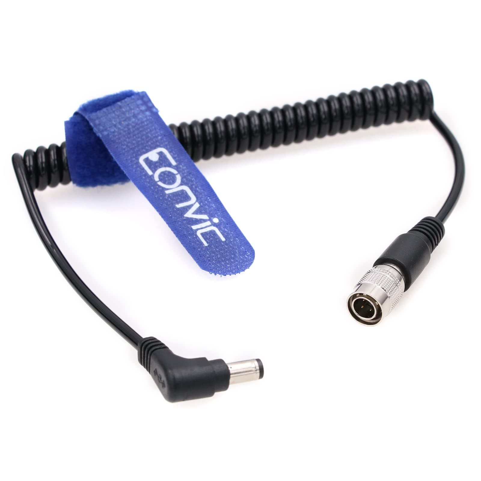 DC to Hirose 4pin Male Plug Power Coiled Cable for Sound Devices Zaxcomn Zoom F4 F8 Blackmagic Cinema Camera 4K