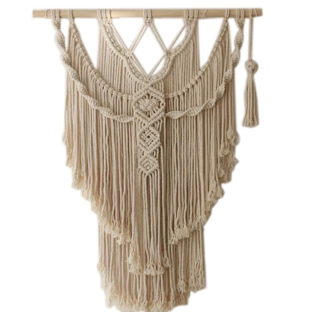 lijunjp Macrame Bohemian Farmhouse Wall Art Tapestry