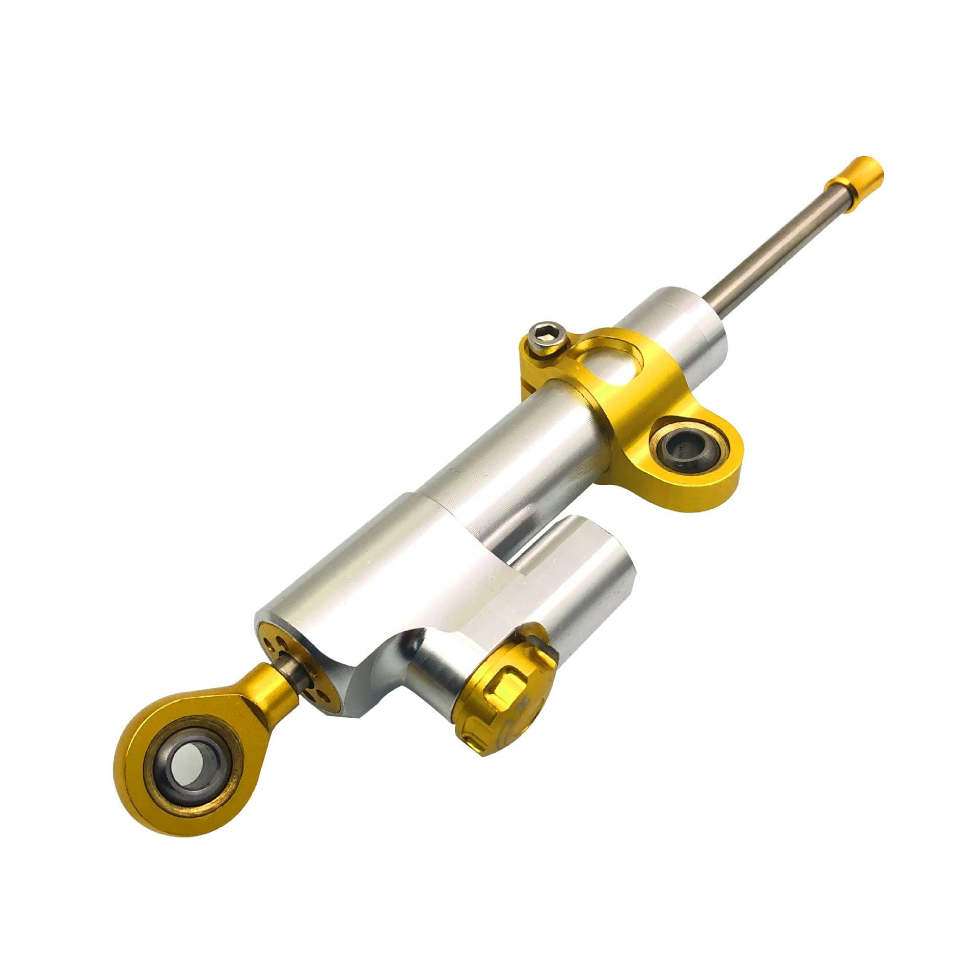 オートバイ 調節可能 ステアリング スタビライズ ダンパー スズキ GSX-S1000/F/ABS B-KING SV650/S DR 650 S/SE ヤマハ XJR 1300/RACER R1用 (シルバー)