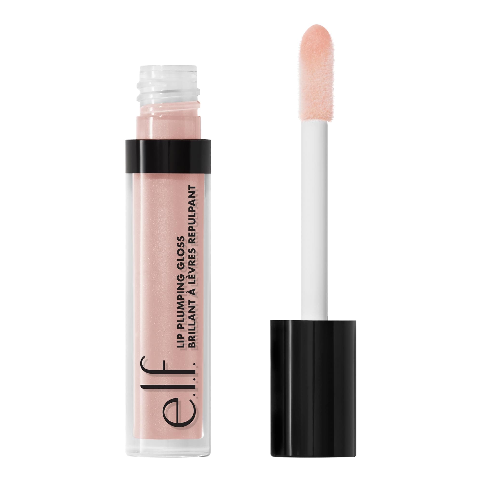 e.l.f. Lip Plumping Gloss, Hydrating, Nourishing, Invigorating, High-Shine, Plumps, Volumizes, Cools, Soothes, Shimmer, Pink Cosmo