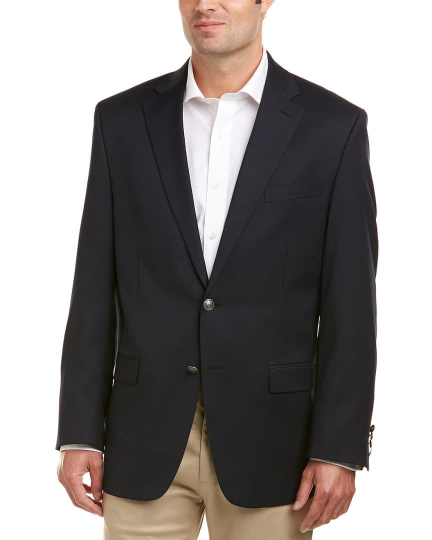 Michael Kors Mens Wool-Blend Sportcoat, 42R, Blue