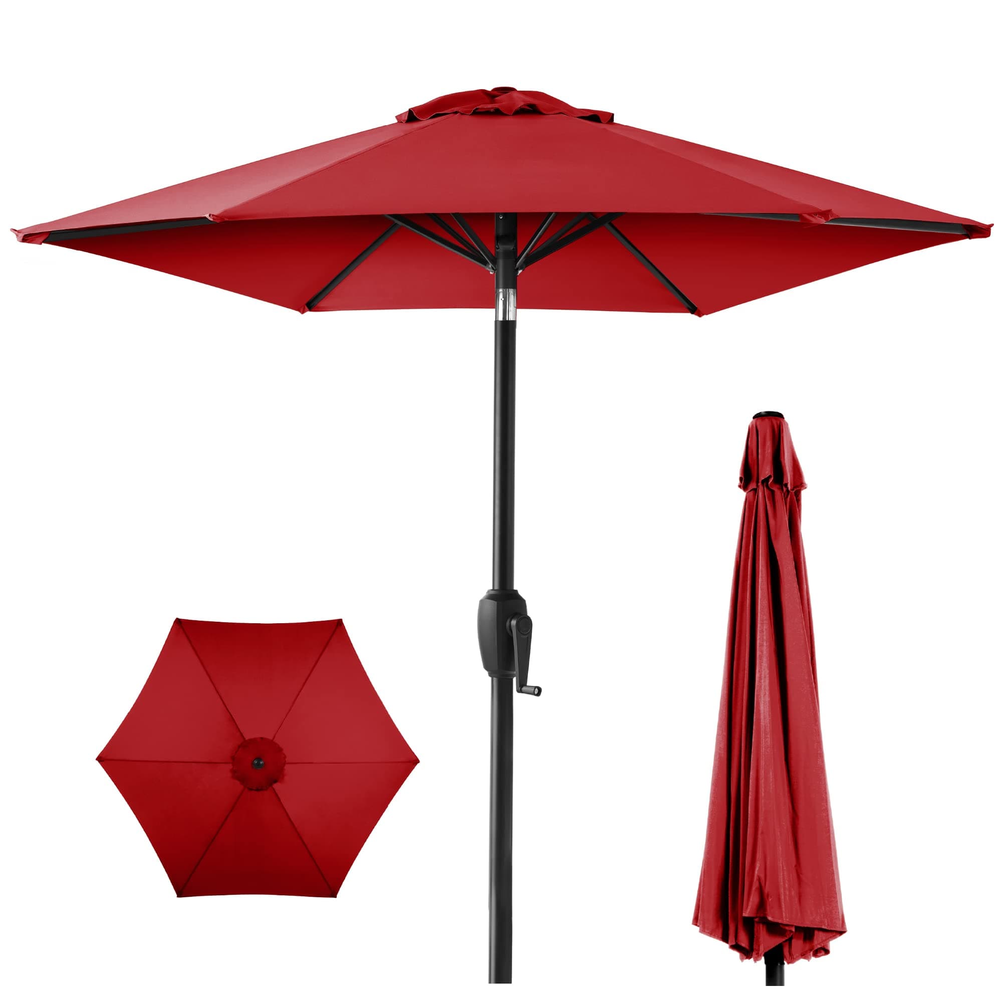 Best Choice Products 7.5ft Outdoor Market Table Patio Umbrella w/Tilt, Easy Crank Lift