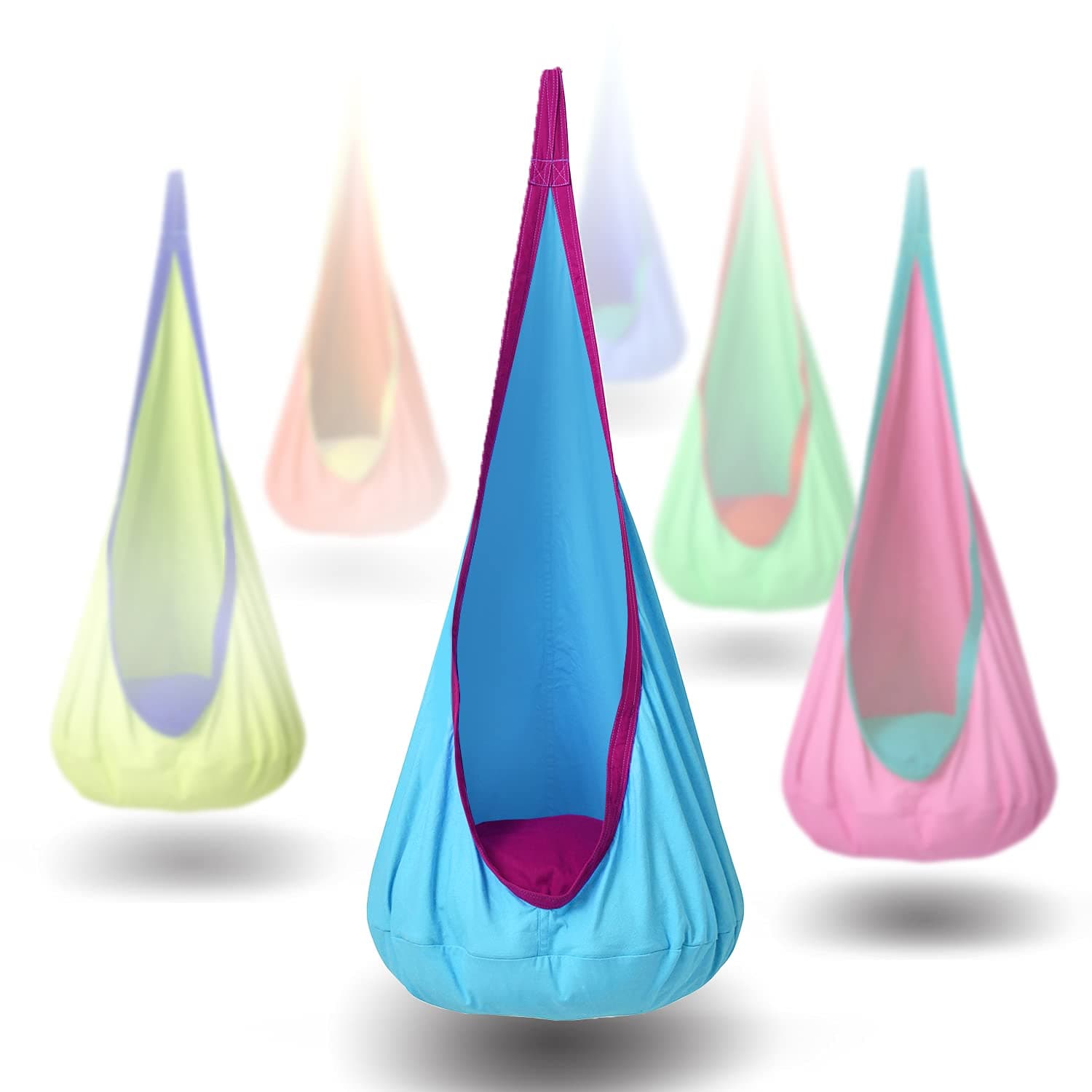 Hammock Pod Kids Swing/Outdoor and Indoor Kids Hammock Chair Sensory Seat - Hammock Chair Hardware Kit Included…