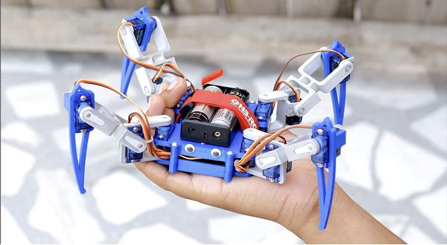Quadruped Spider Robot DIY Kit 3D Printed Parts With Screws ; without Servos