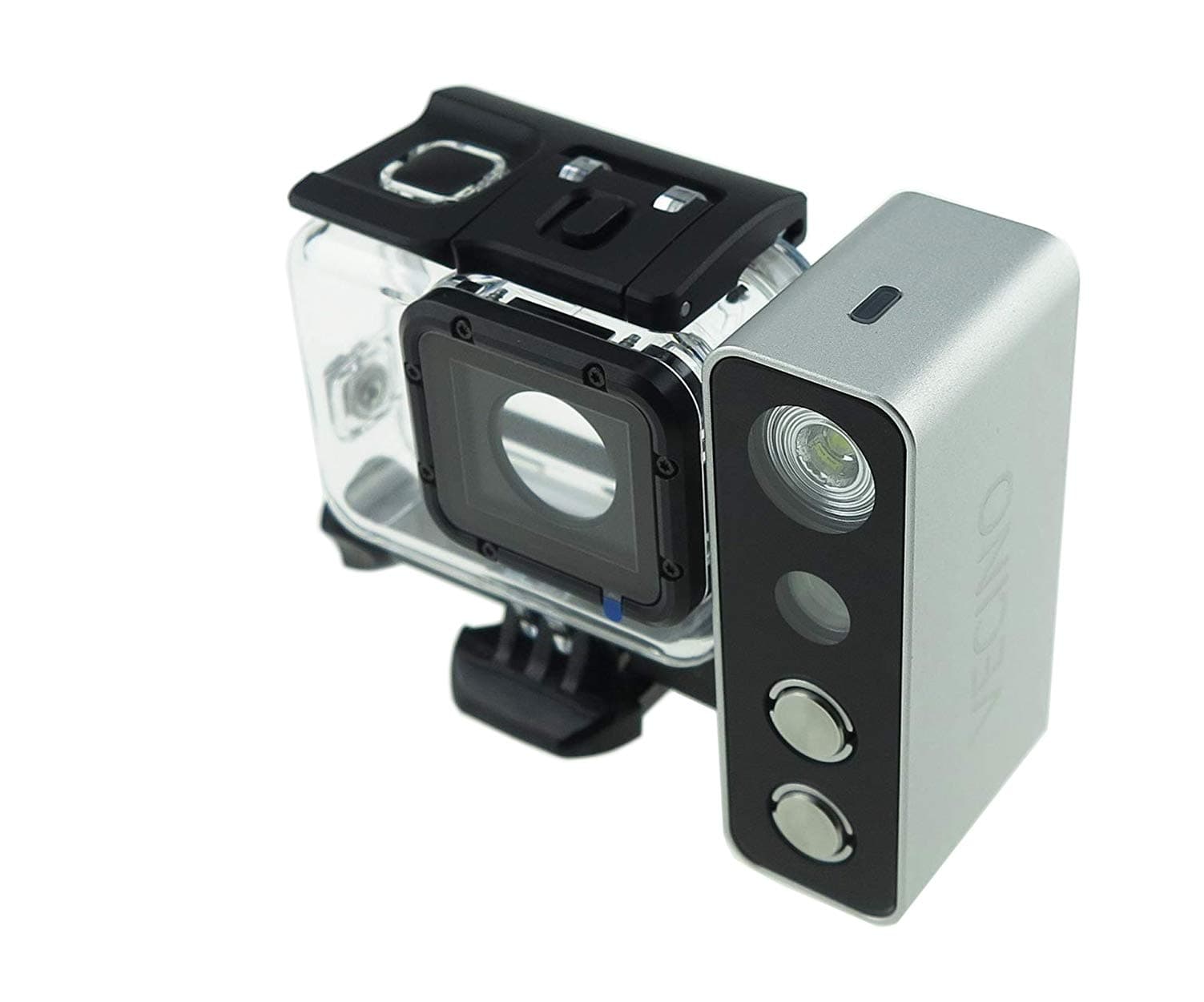 activeallbrite VECINO Dive light Underwater Light for GoPro Session, Session 6, Hero 7/6/5/5S/4/4S/3+/2 Cameras, LED Video Light Diving GoPro LED Light, 600 Lumens, Waterproof up to 60m, Rechargeable