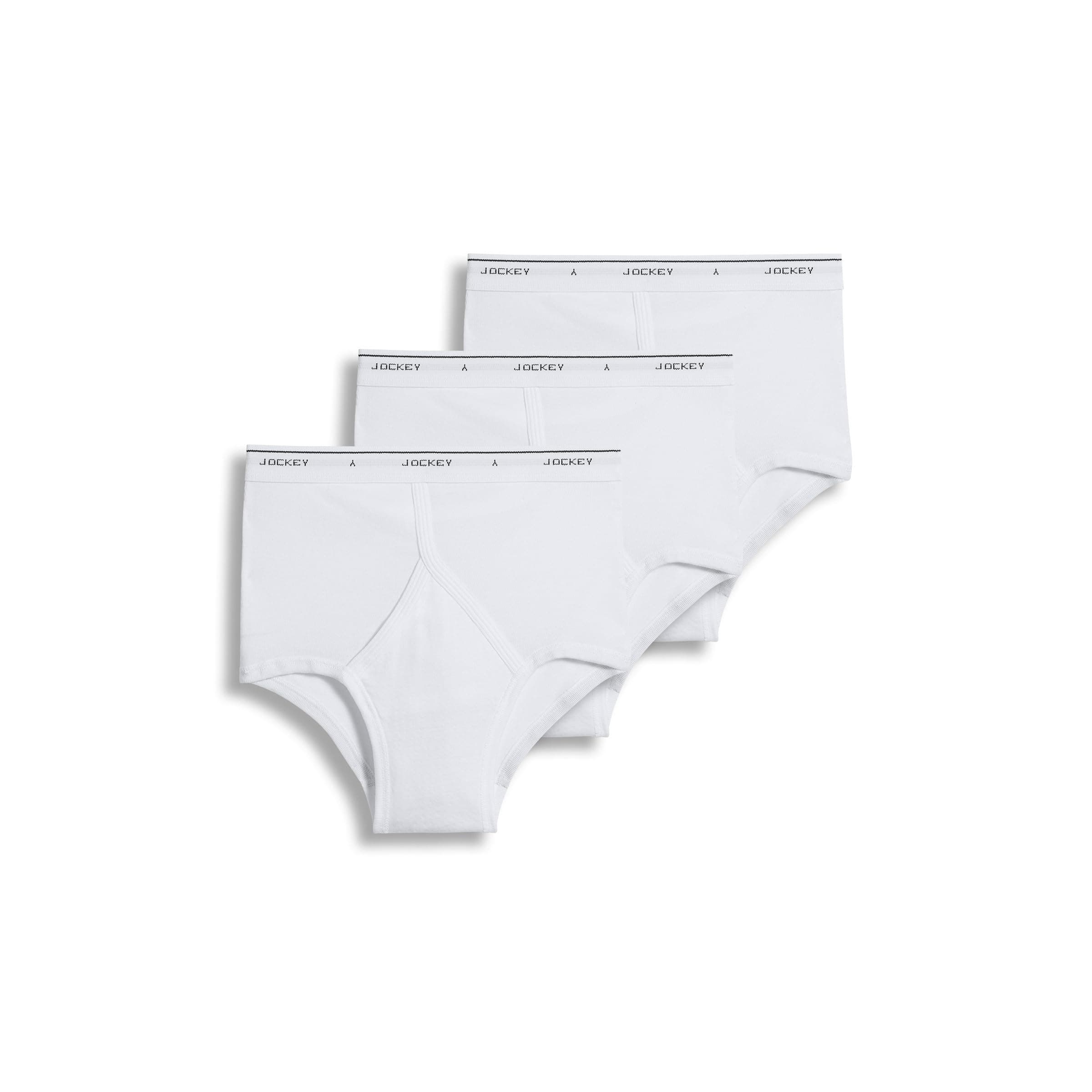 Men's Underwear Classic Full Rise Brief - 3 Pack, White, 40