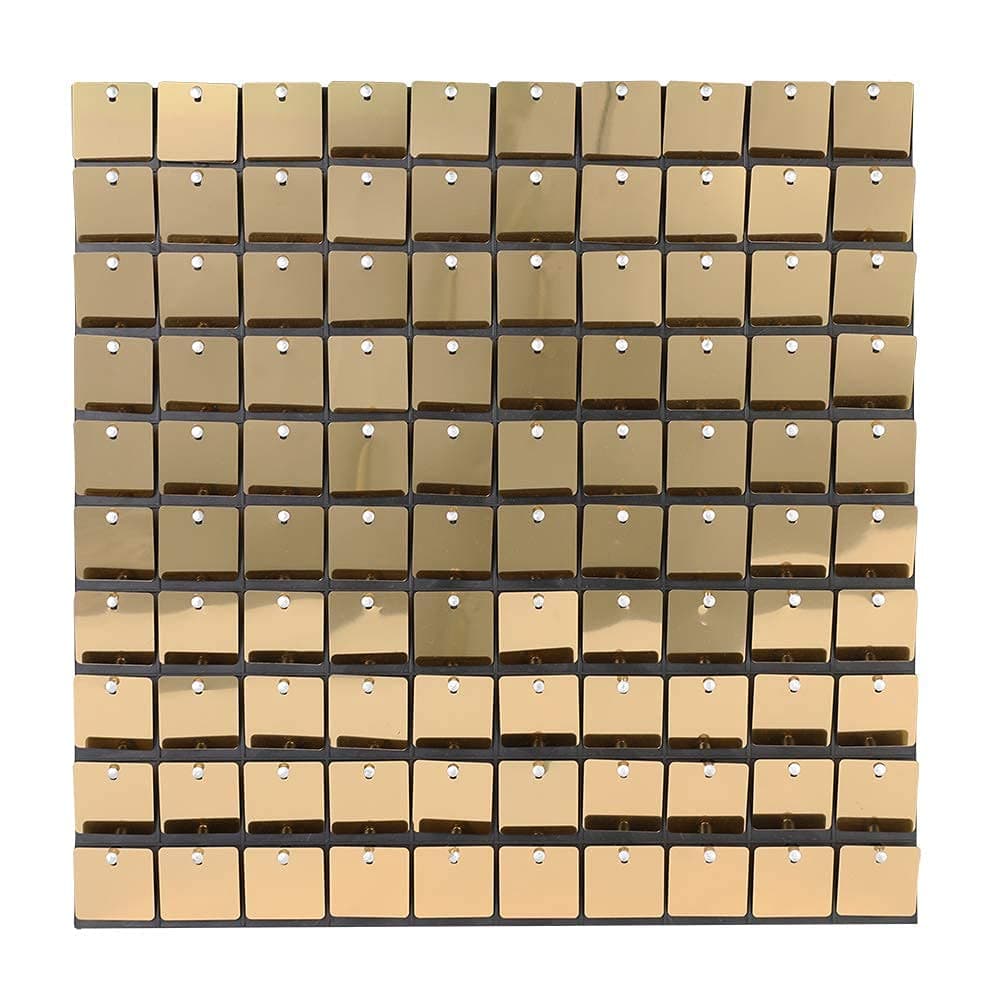 Shimmer Wall Panels,Sequins Backdrop,15 Panels,Great for Events,Home Decoration,Birthday Party (Golden Yellow)