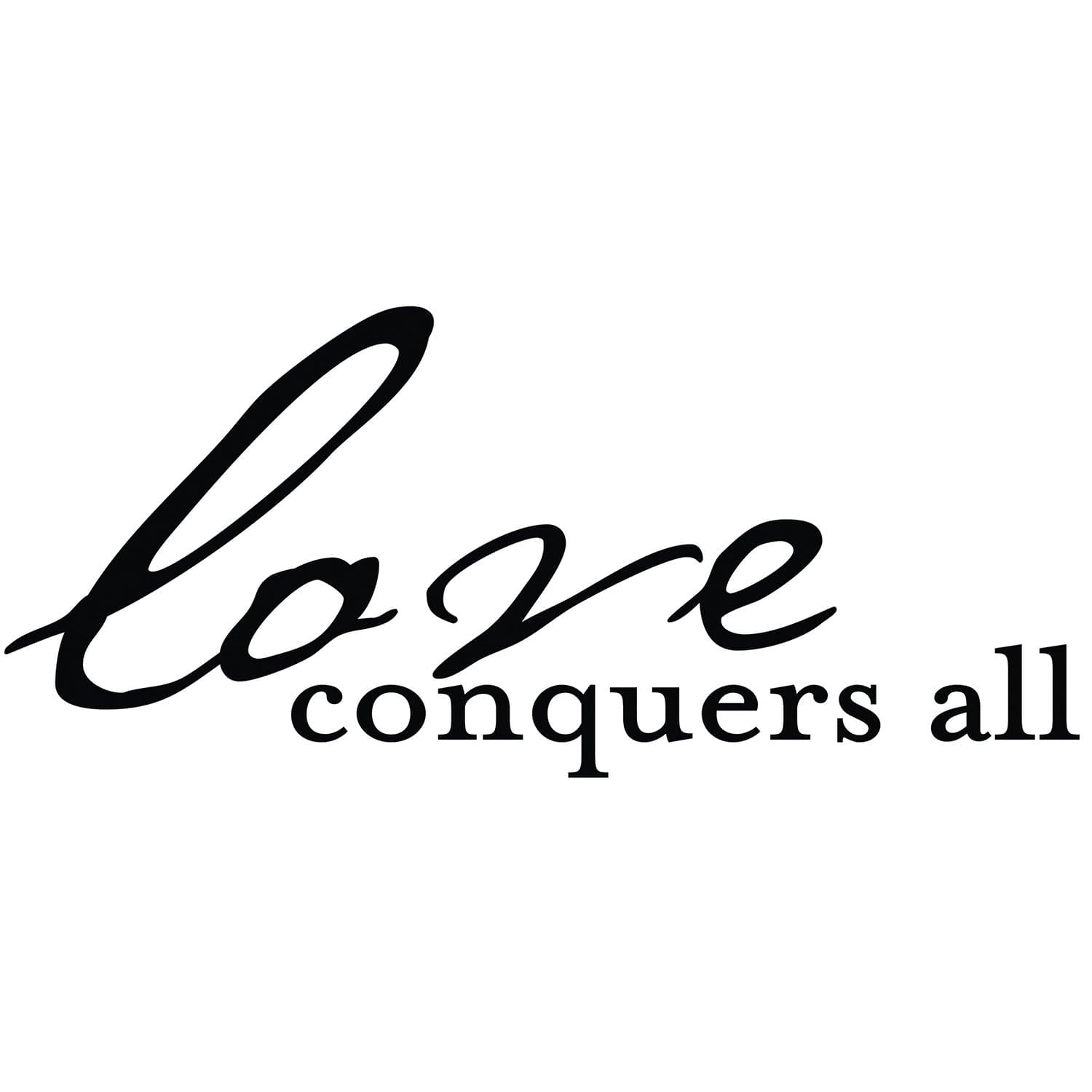 Die Cuts With A View Vinyl Love Conquers All, Black, Medium