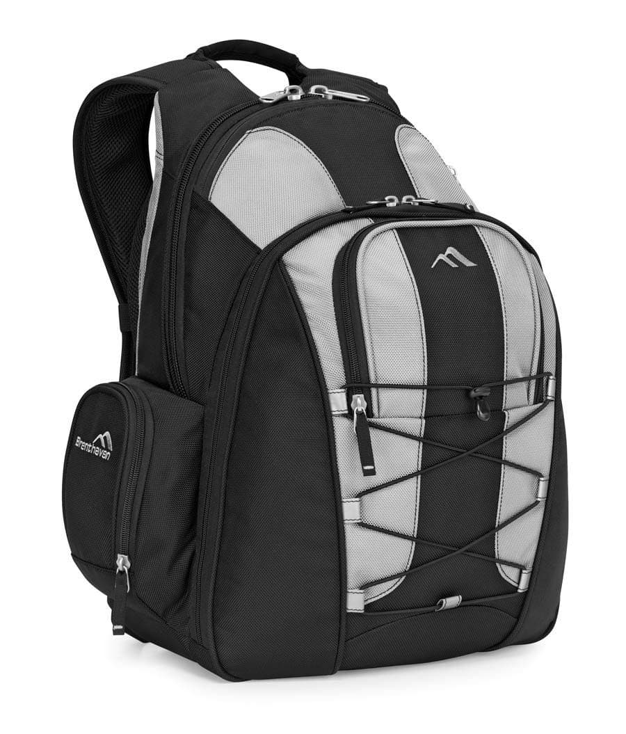 Brenthaven Tred Expandable Backpack Fits 15 inch Laptops, MacBooks, Chromebooks and Tablets - Durable, Spacious, Comfortable and Secure for Professionals, Office, Business or Personal Use - Titanium